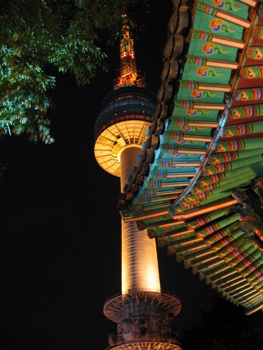 This photo of the Namsan Tower (also known as the Seoul or N. Seoul Tower) in Seoul, South Korea was taken by Fabel Nard of La Ville du Bois, France.